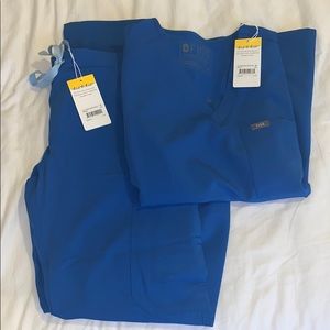XS FIGs scrubs royal blue